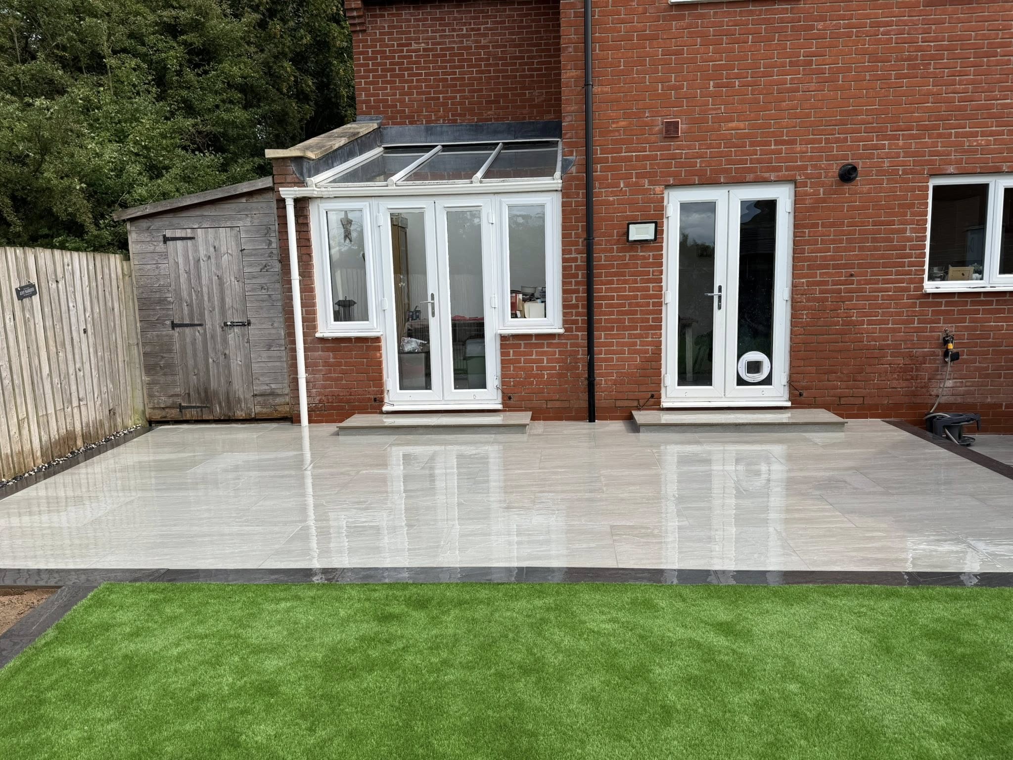 Modern landscaped garden showcasing professional outdoor design.