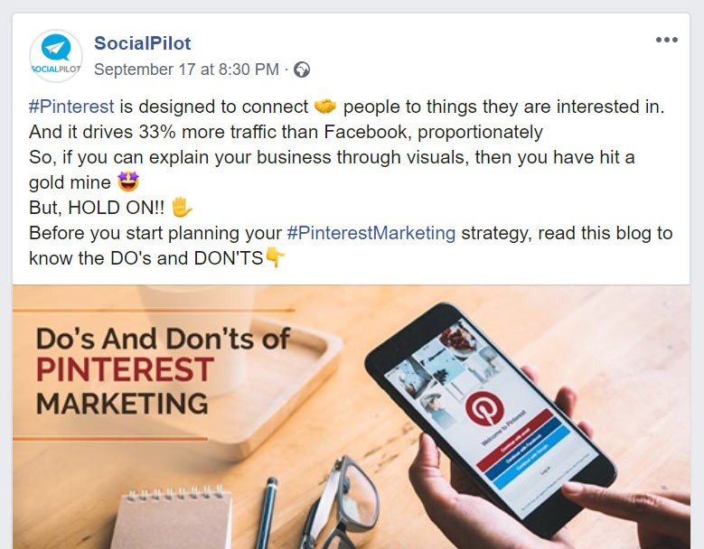 Add Call to Action (CTA) to engage the followers
