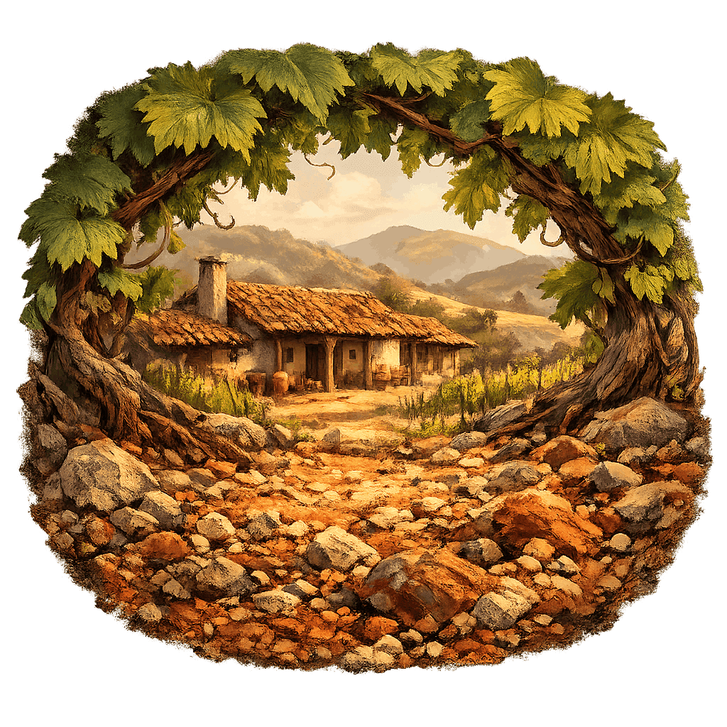 Detailed graphic of the San Javier wine region.