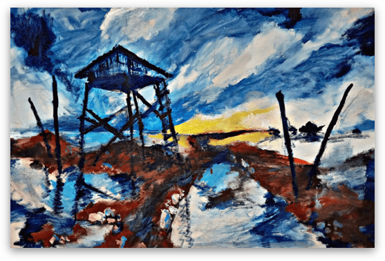 premium art poster and canvas prints, with originals available, from QART , of the artwork " Dead Sea "