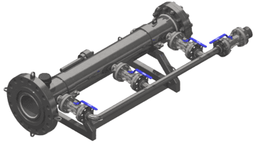 Projeto de Dispositivo de Teste para PIG – Small PLRs PROD and WAG, para teste de pressurização de até 50bar com flanges conforme API 6ª e Anel BX. Cliente final TECHNIPFMC / BNG