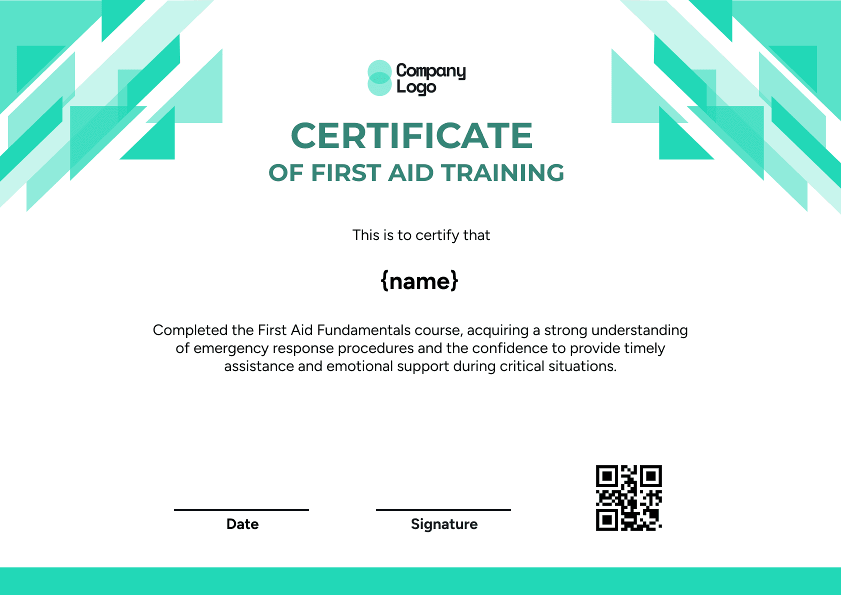 Wauld - Professional and attractive green recognition badge template