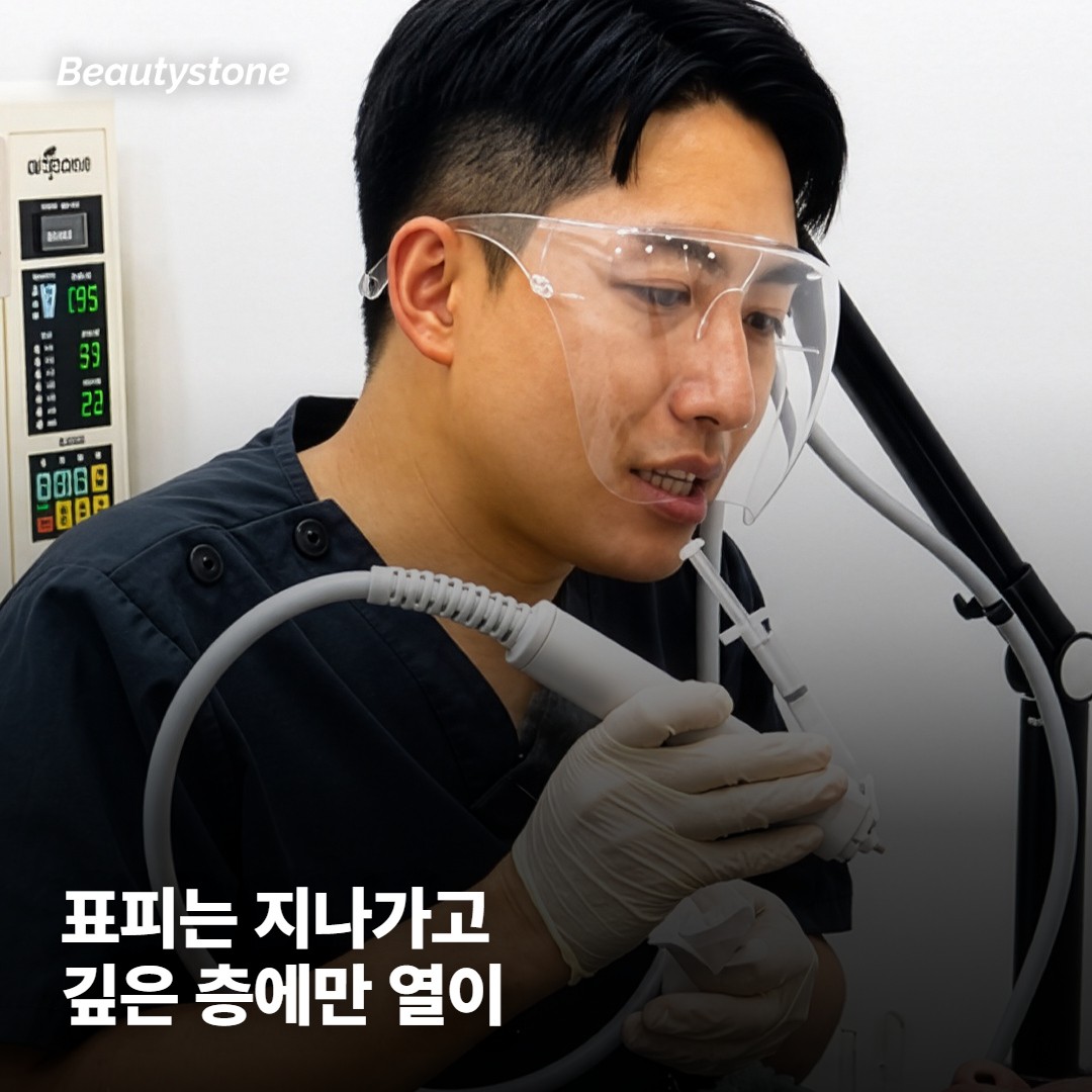 초음파가 표피를 건너뛰고 깊은 층에만 열을 두는 방식