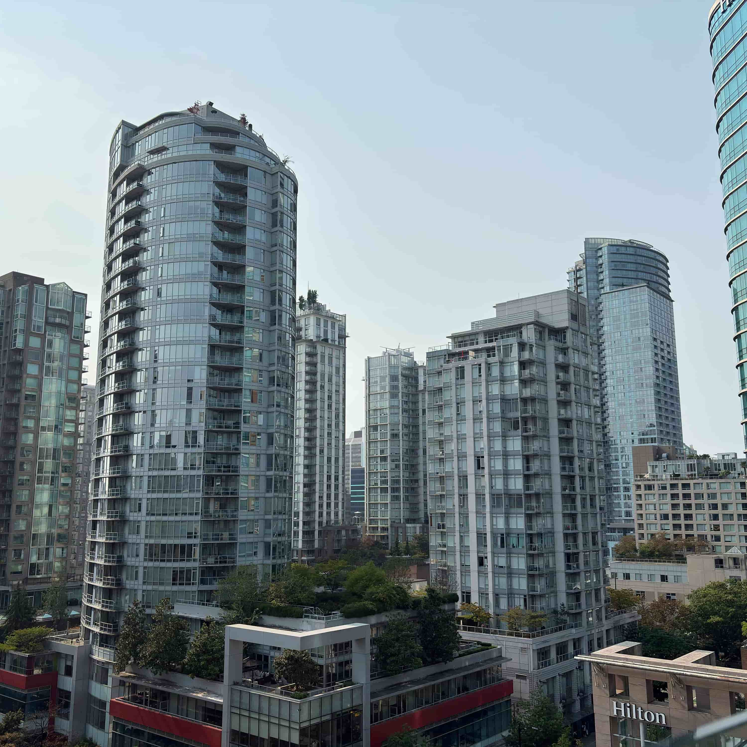 High-rise residential buildings and apartments in an urban setting
