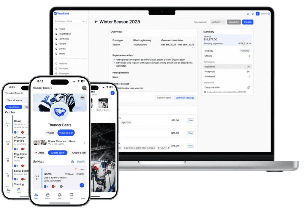 Collecting Fees Online with TeamLinkt's Free Registration Software