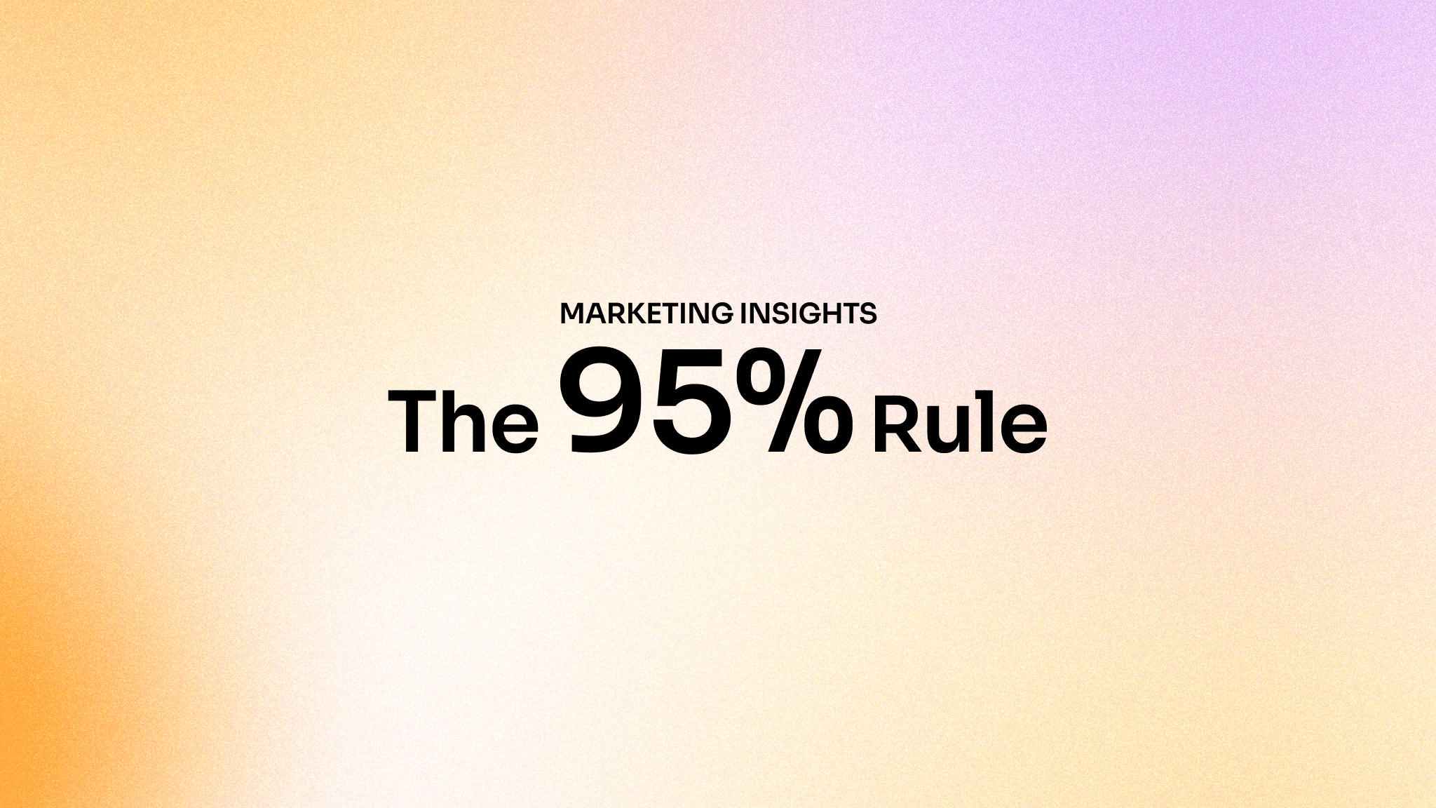 The 95% Rule - Sid Marketing