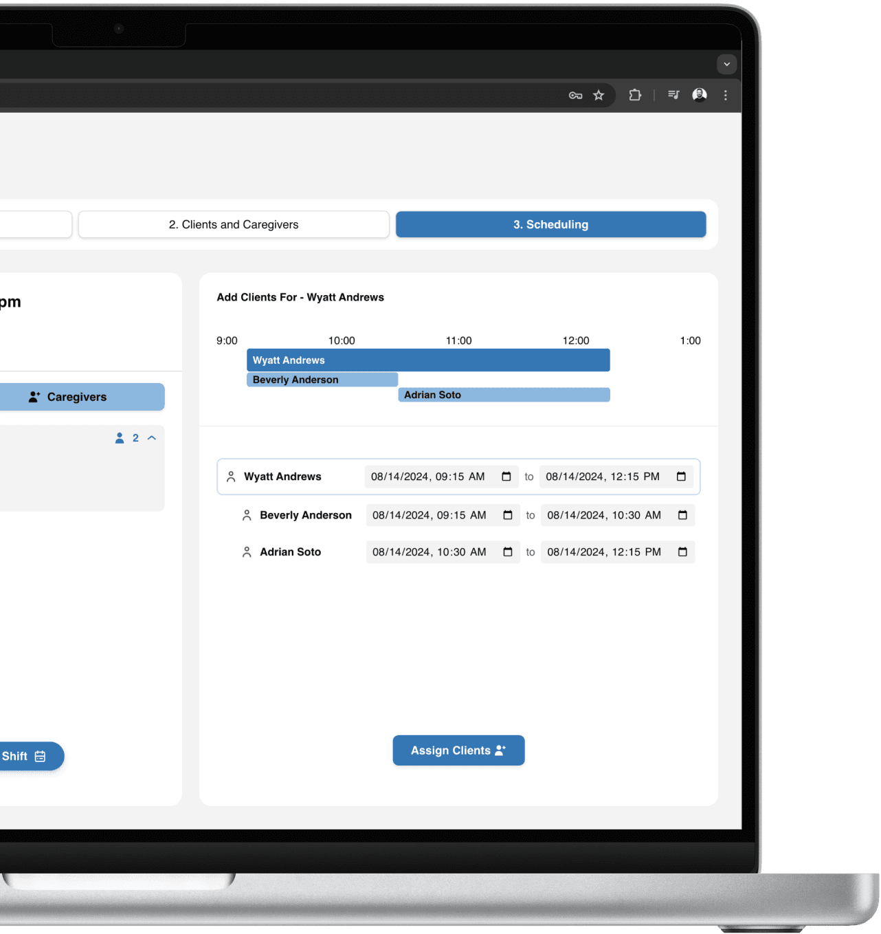 Scheduling software.