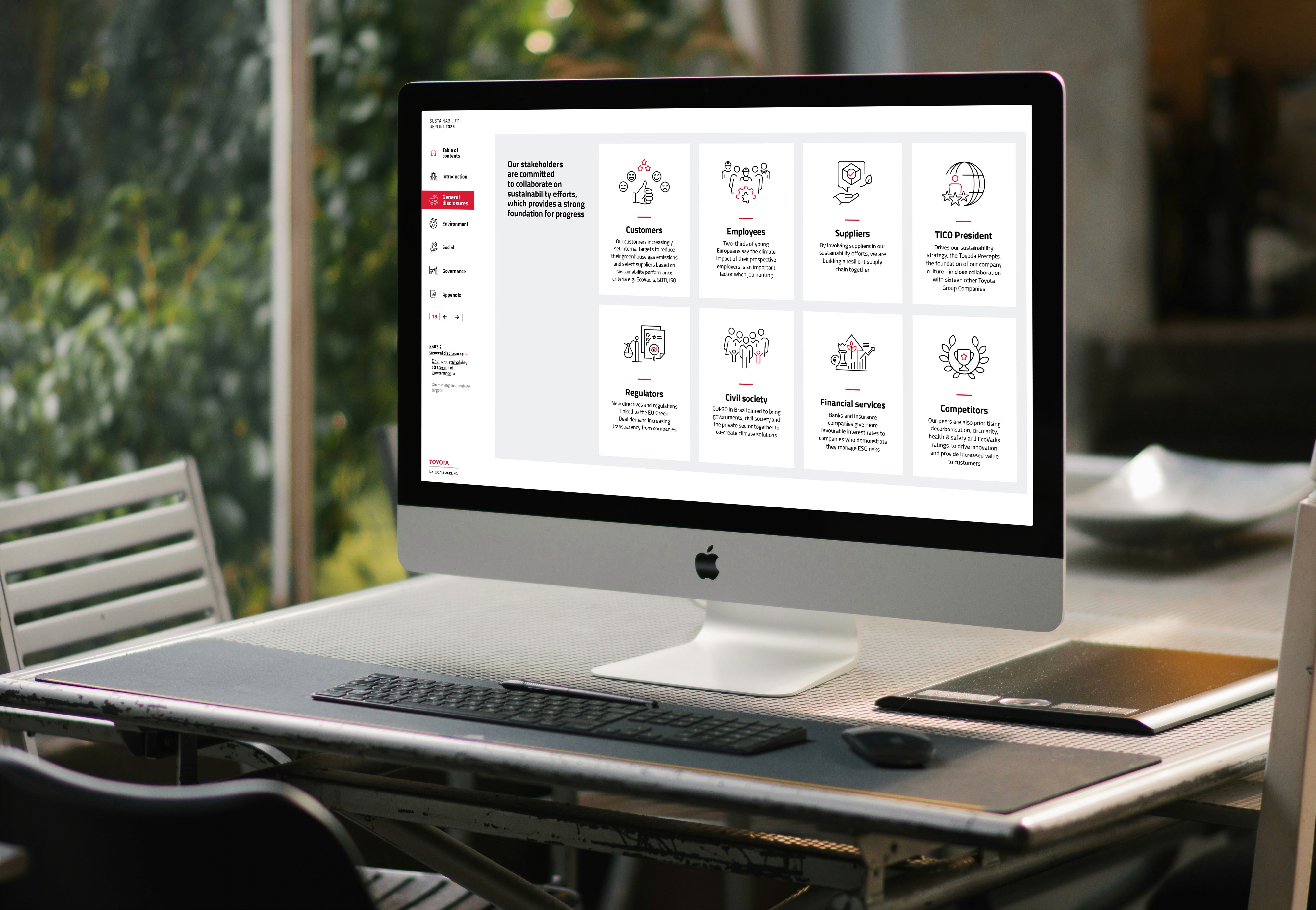 Image of Toyota Material Handlings Sustainability Reports