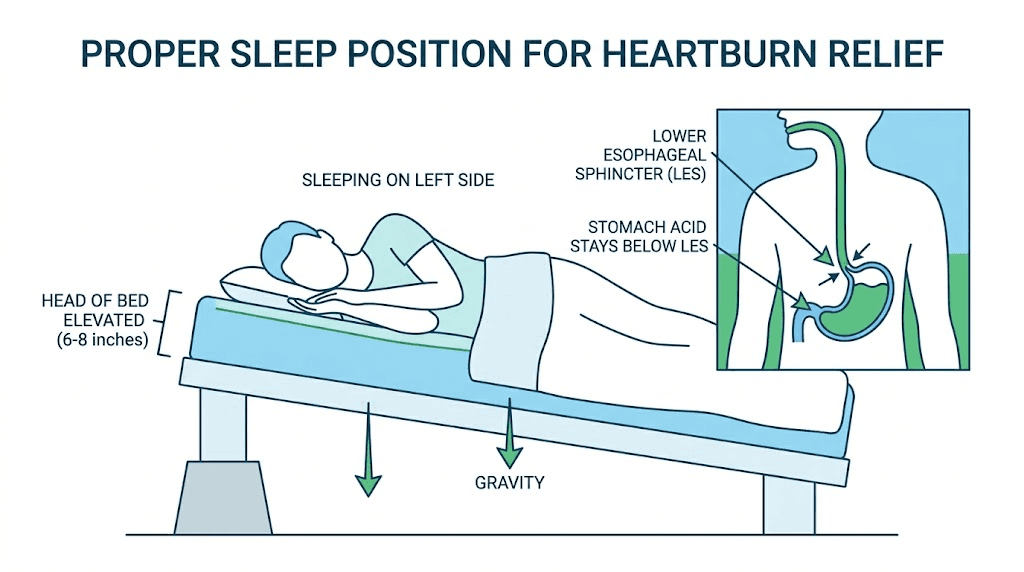 Best sleeping position to reduce heartburn on tirzepatide