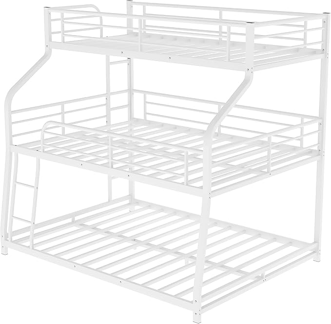 A perfect combination of sophistication and utility, the white triple bunk bed fits any space.