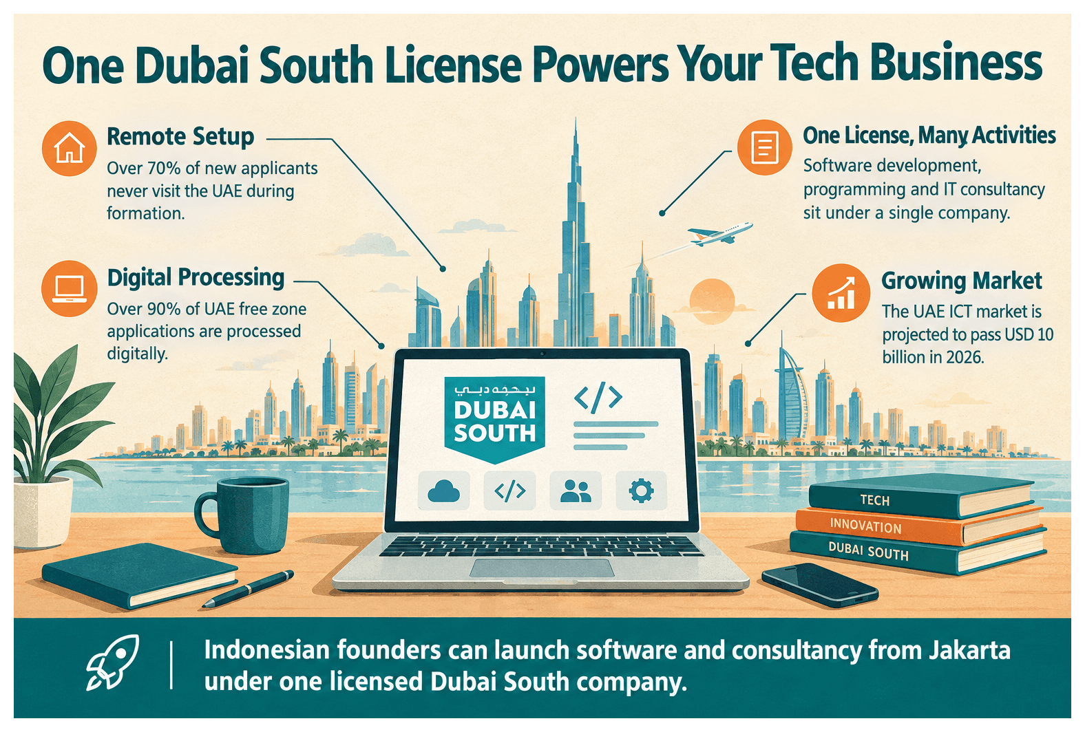 Infographic: How Indonesian Entrepreneurs Set Up a It And Tech Business in Dubai South