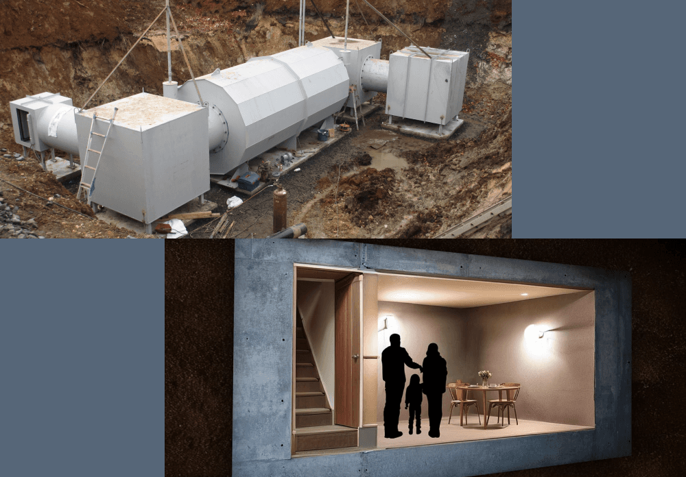 地下埋没対応型核シェルター