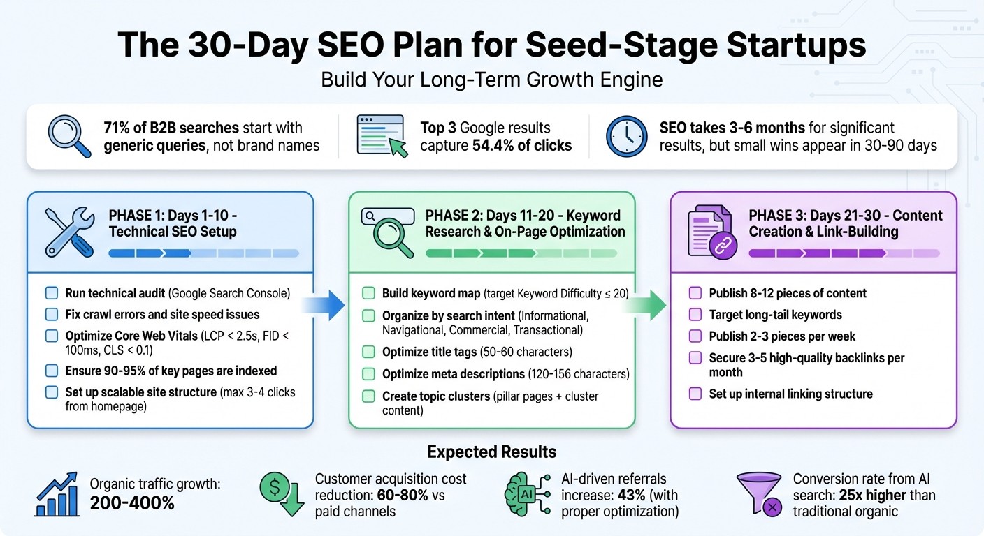 30-Day SEO Implementation Plan for Seed-Stage Startups