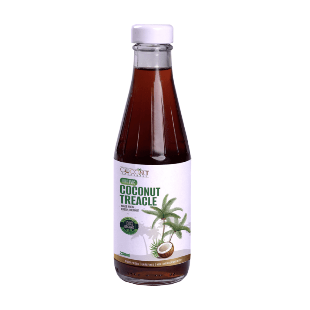 A bottle of Hulu Natural Organic Coconut Treacle.