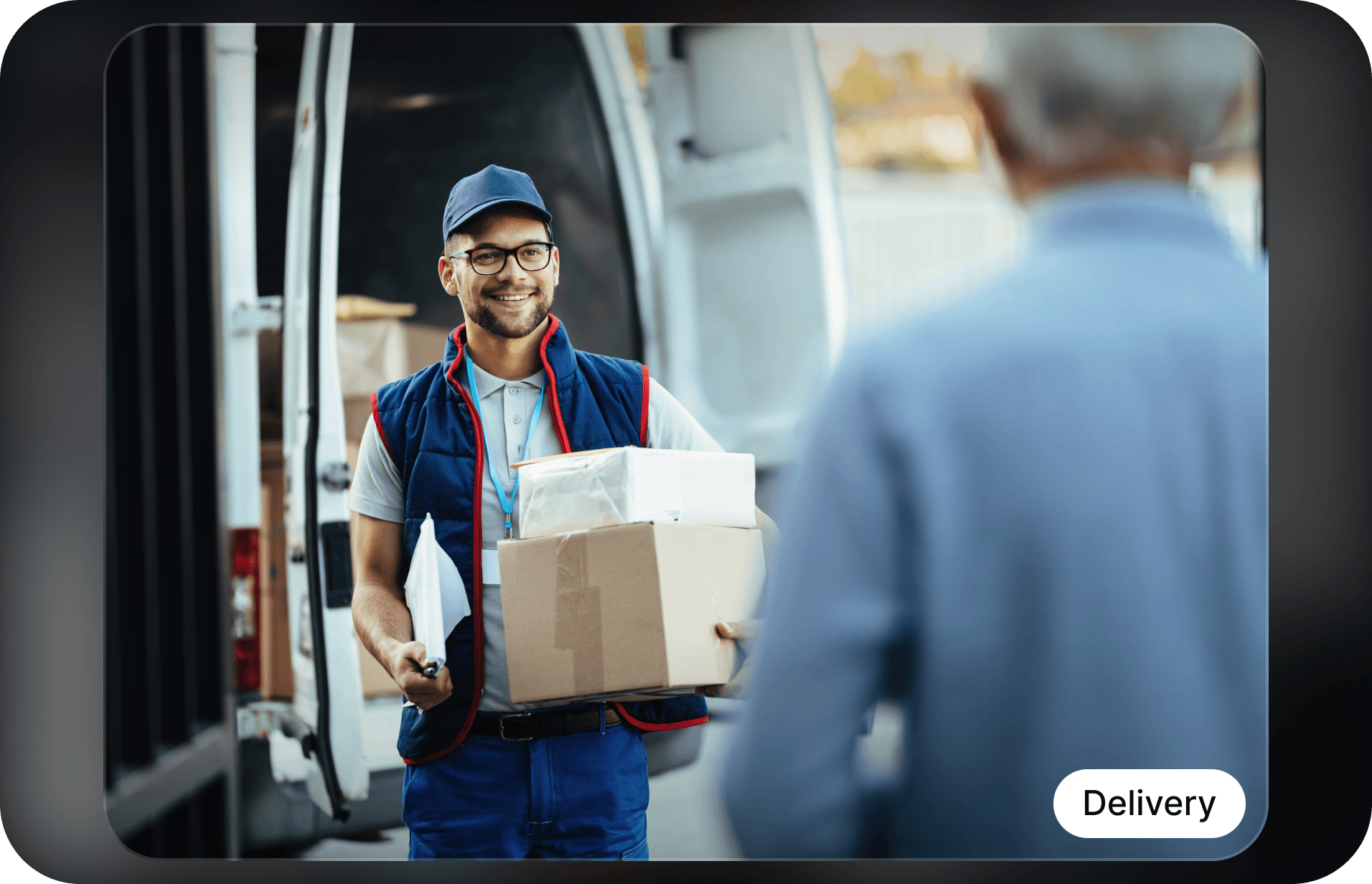 Man with boxes