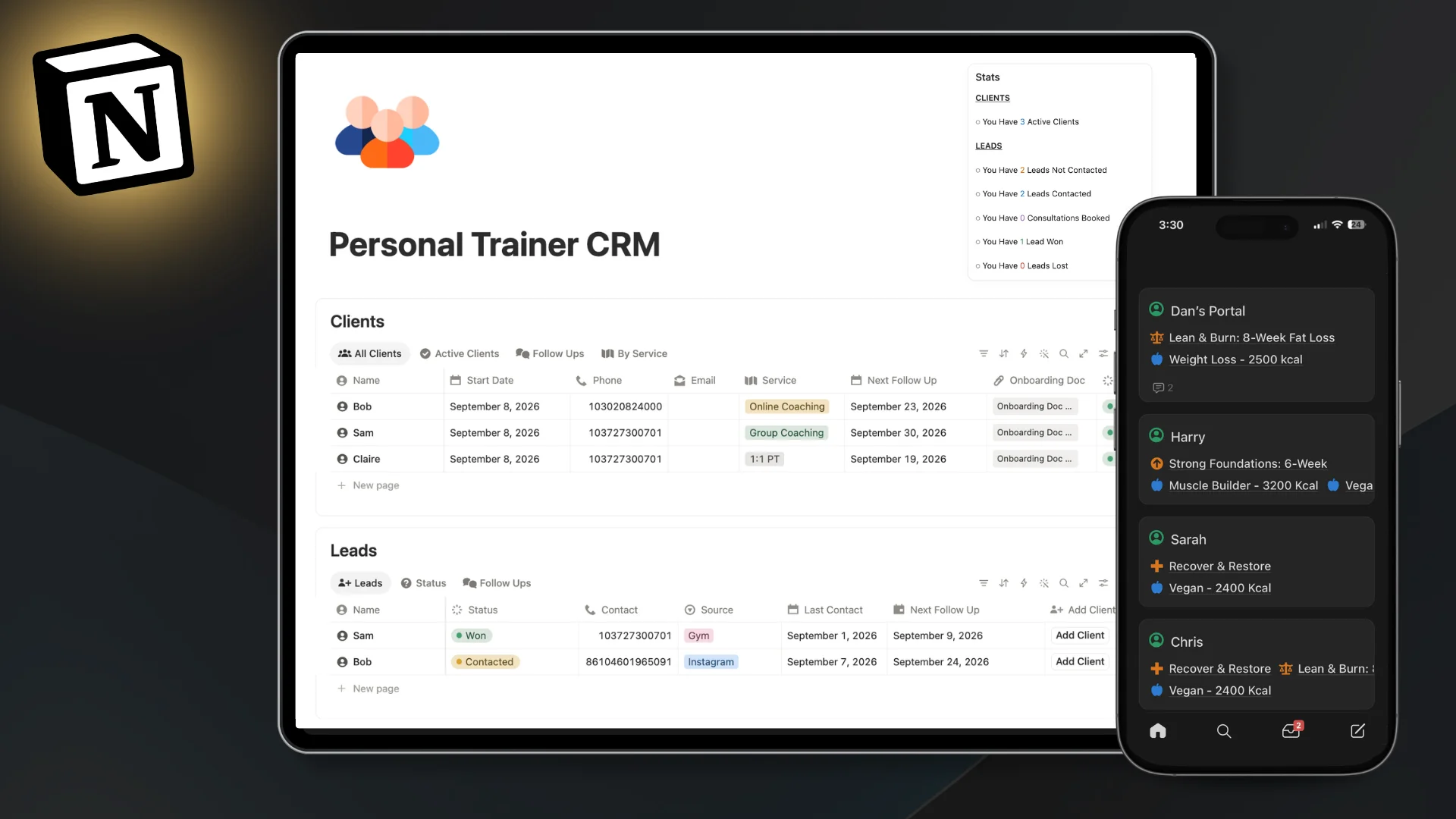 Free personal trainer CRM