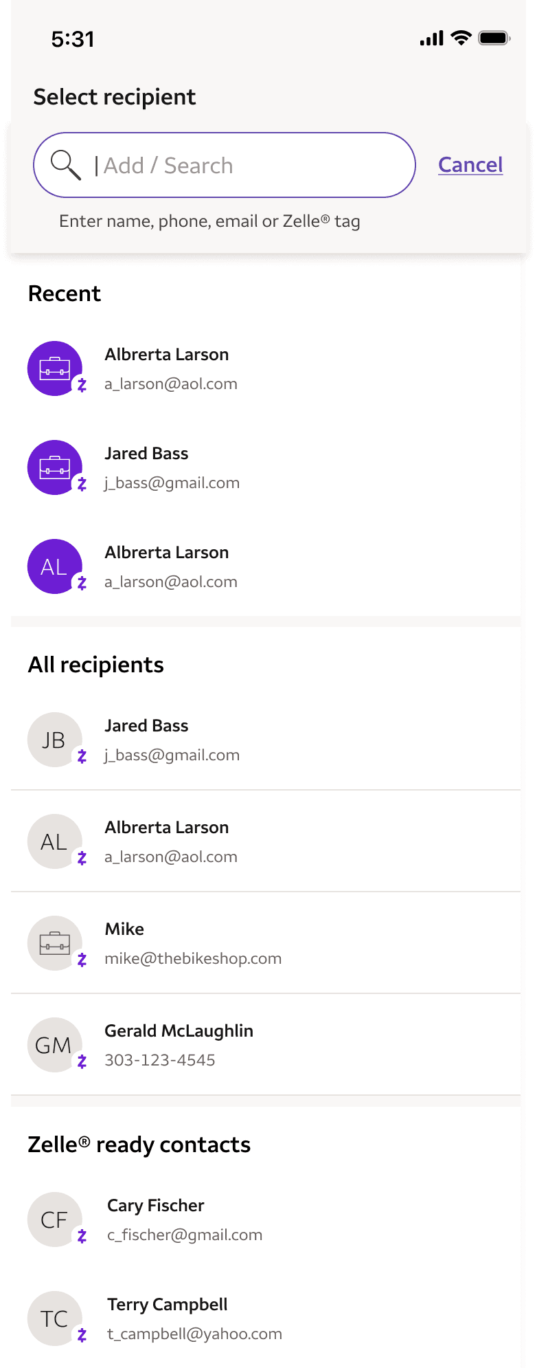 Active state with inline subtext