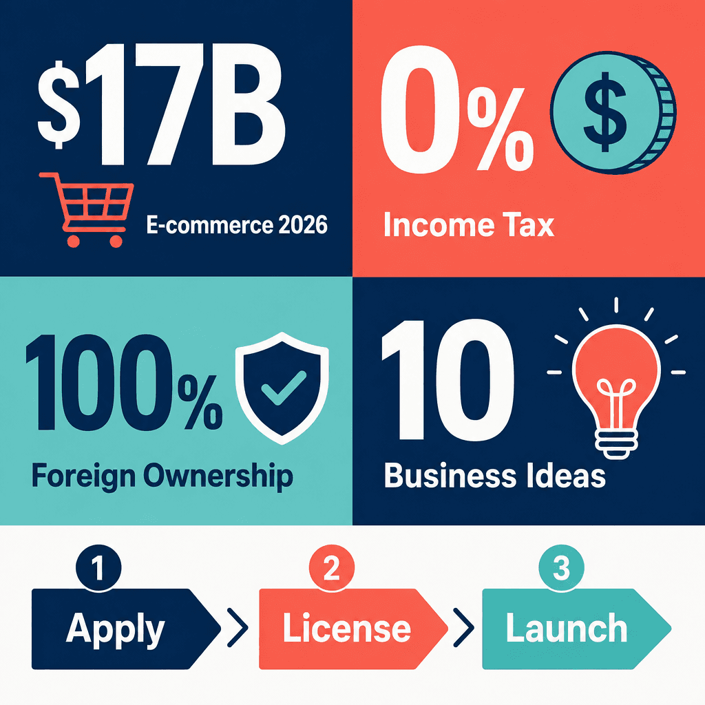 Infographic: Start Your Online Business in Dubai: Fast Digital Setup at Dubai South Business Hub Free Zone