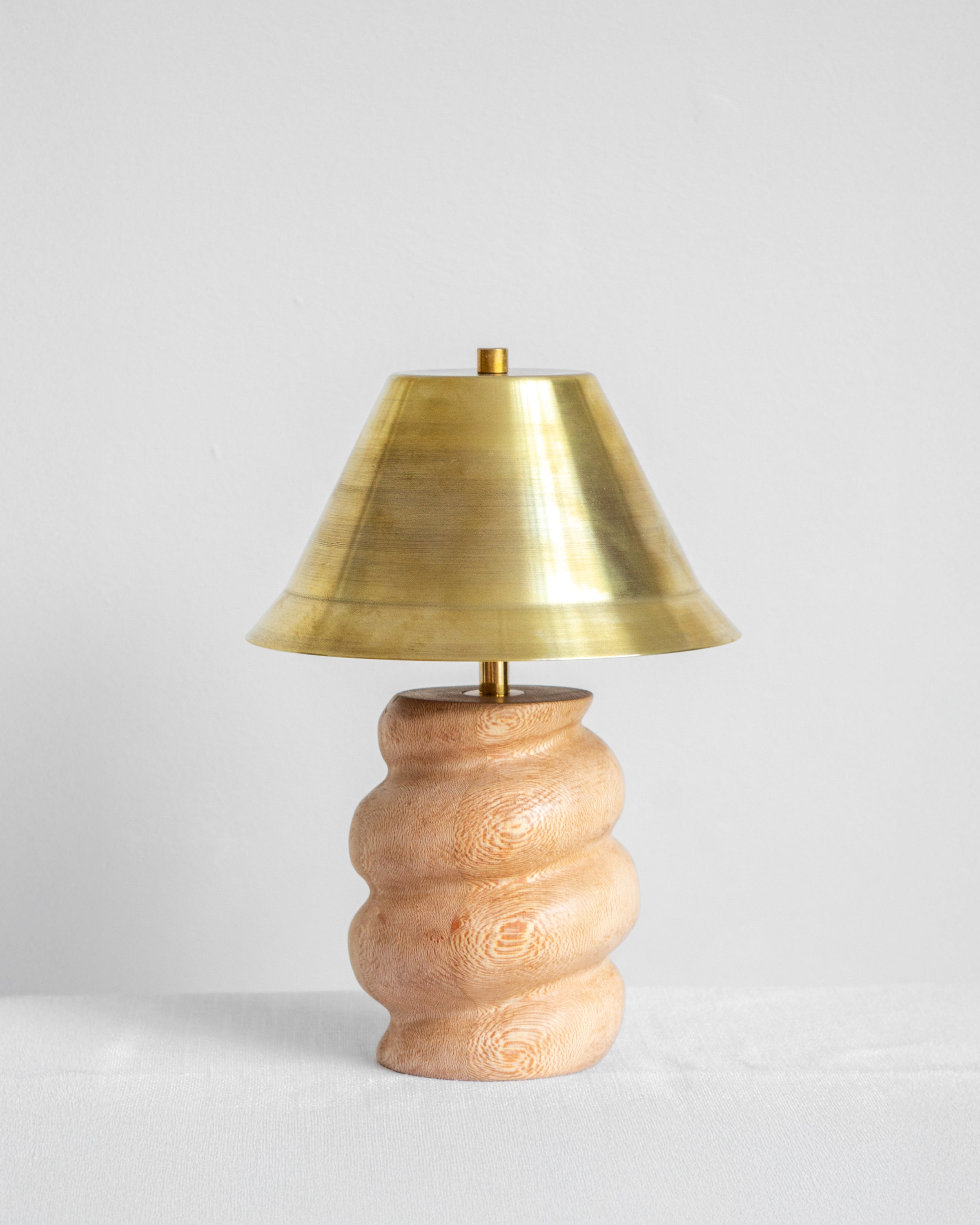 Caracol Desk Lamp with London Plane base and Brass shade available in UK, EU & US/CA wiring