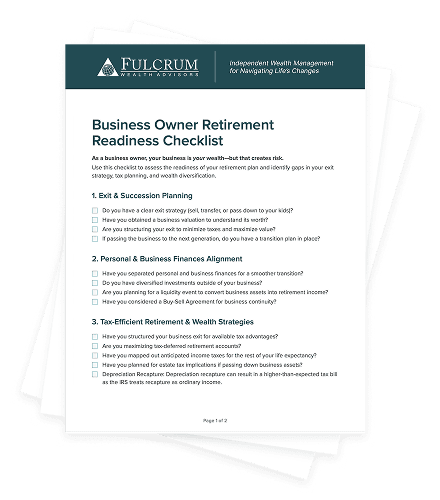 Business Owner Retirement Readiness Checklist