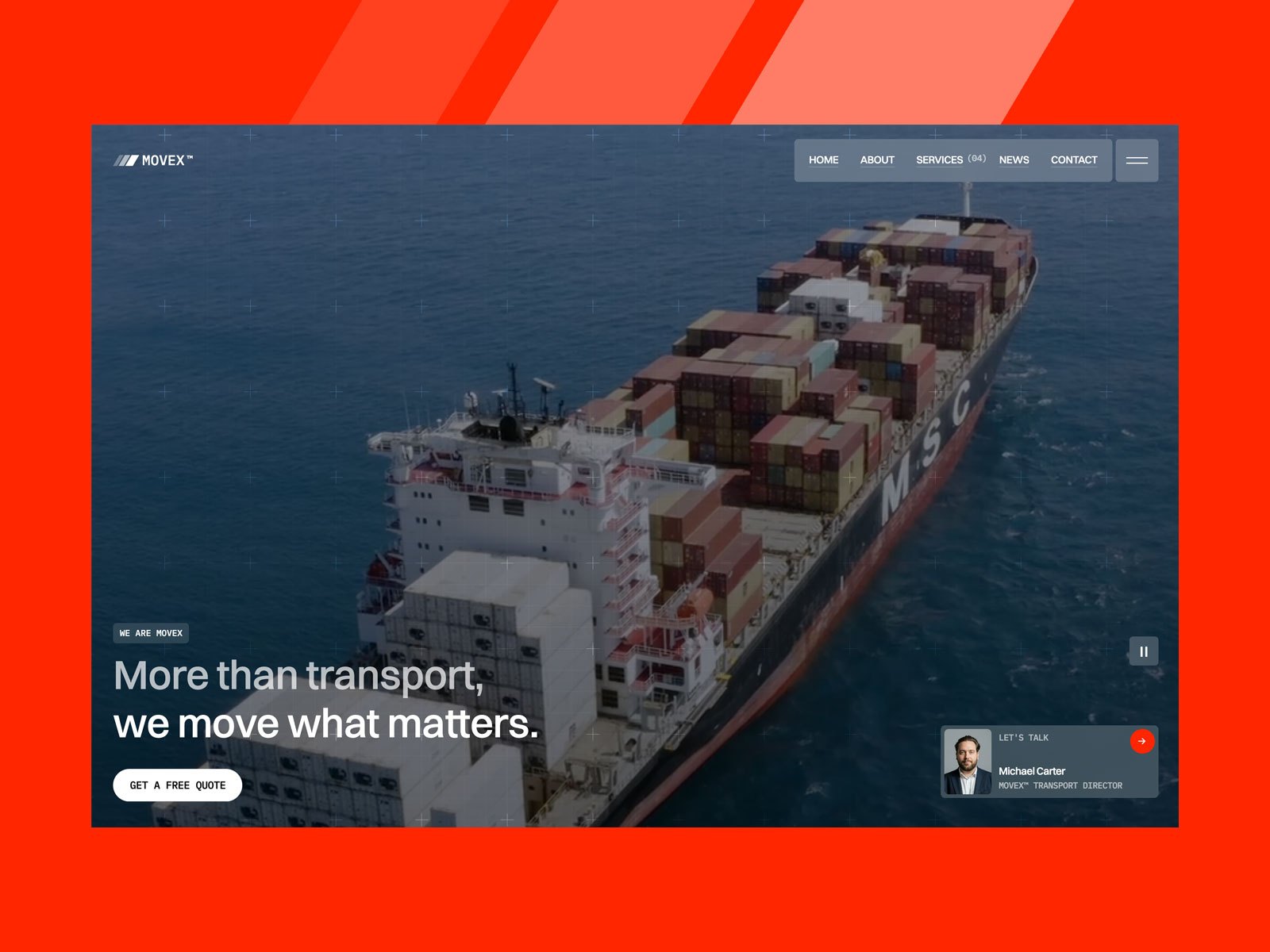 Move X — 高级暗黑现代落地页设计案例