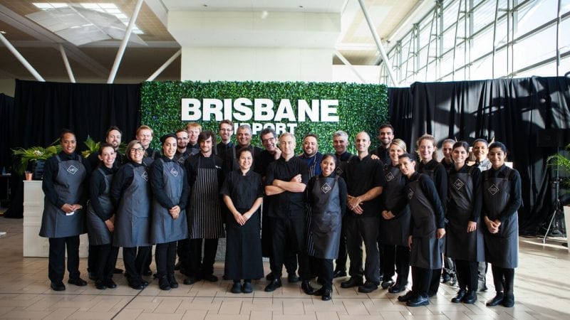 The whole catering team at Brisbane Airport
