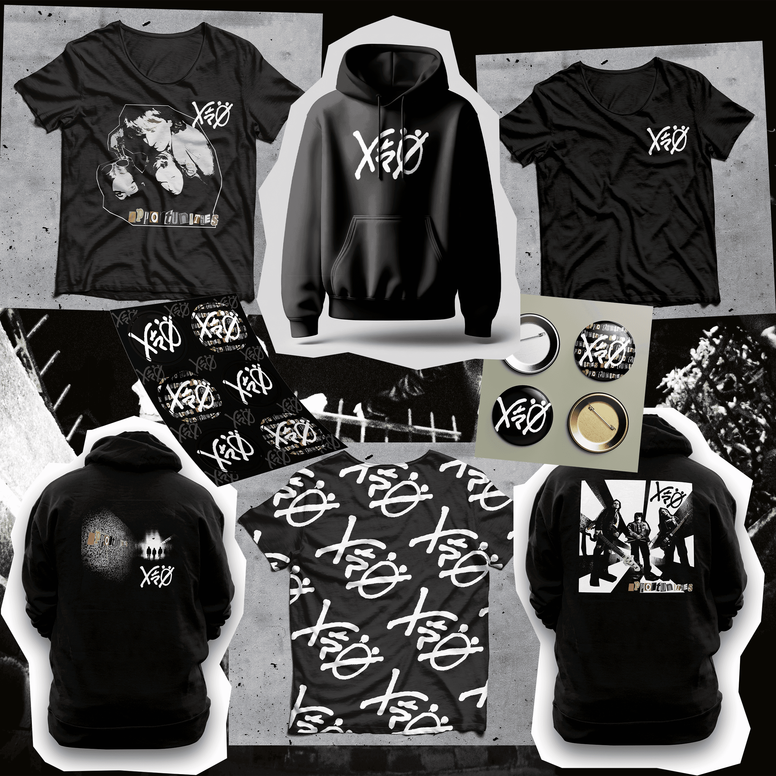 Some merchandise for the band to sell on tour