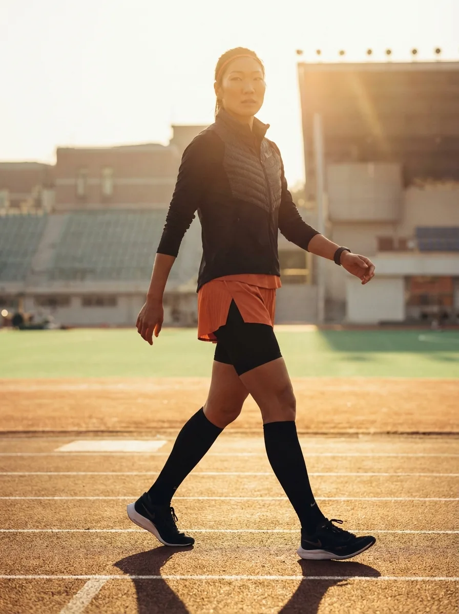 Fashion photoshoot with a woman posing in a dress