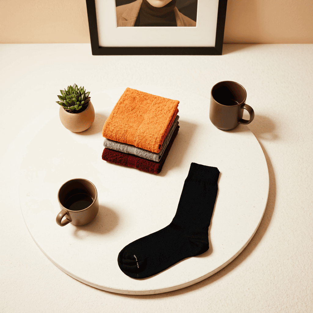 product photography of socks