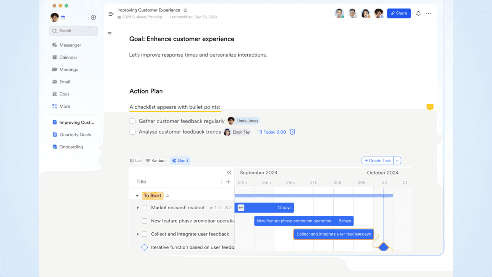 Real-time knowledge updates with Lark Docs