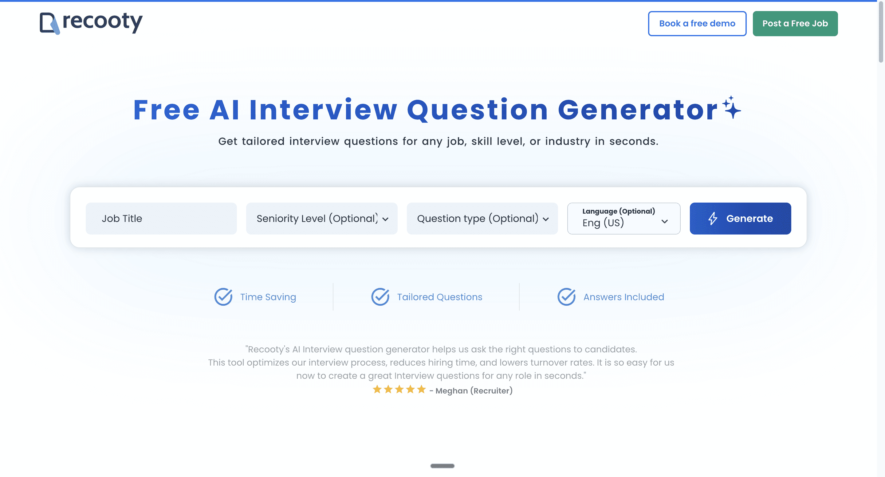 Recooty Question Generator