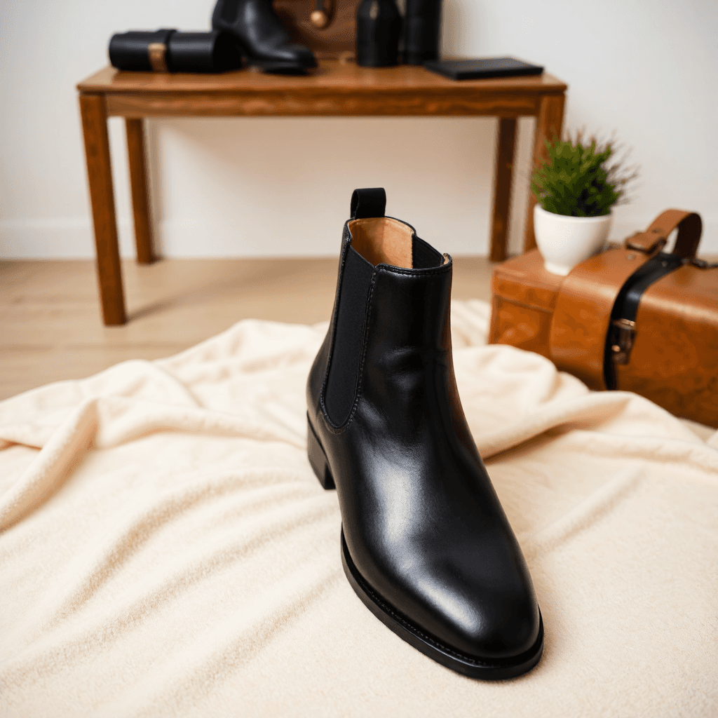 product photography of chelsea boot