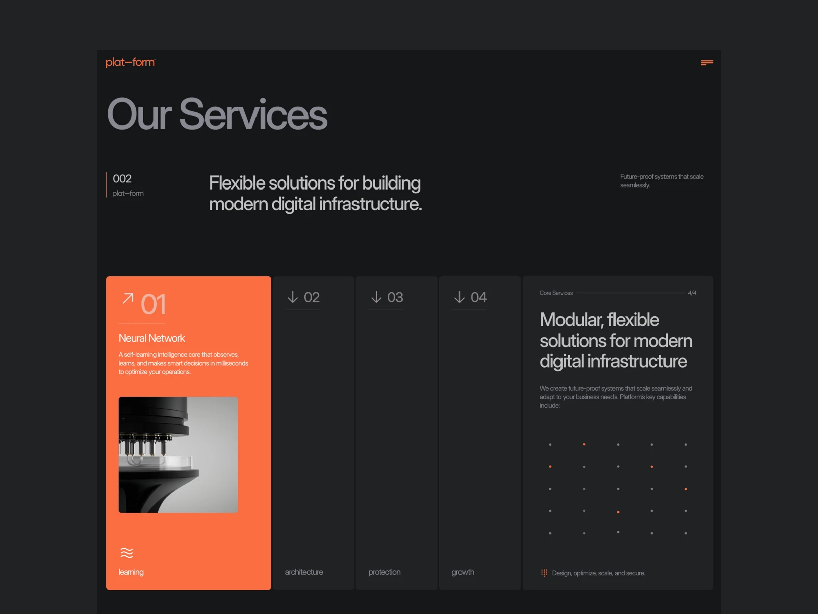 Platform® — Modular Landing Page