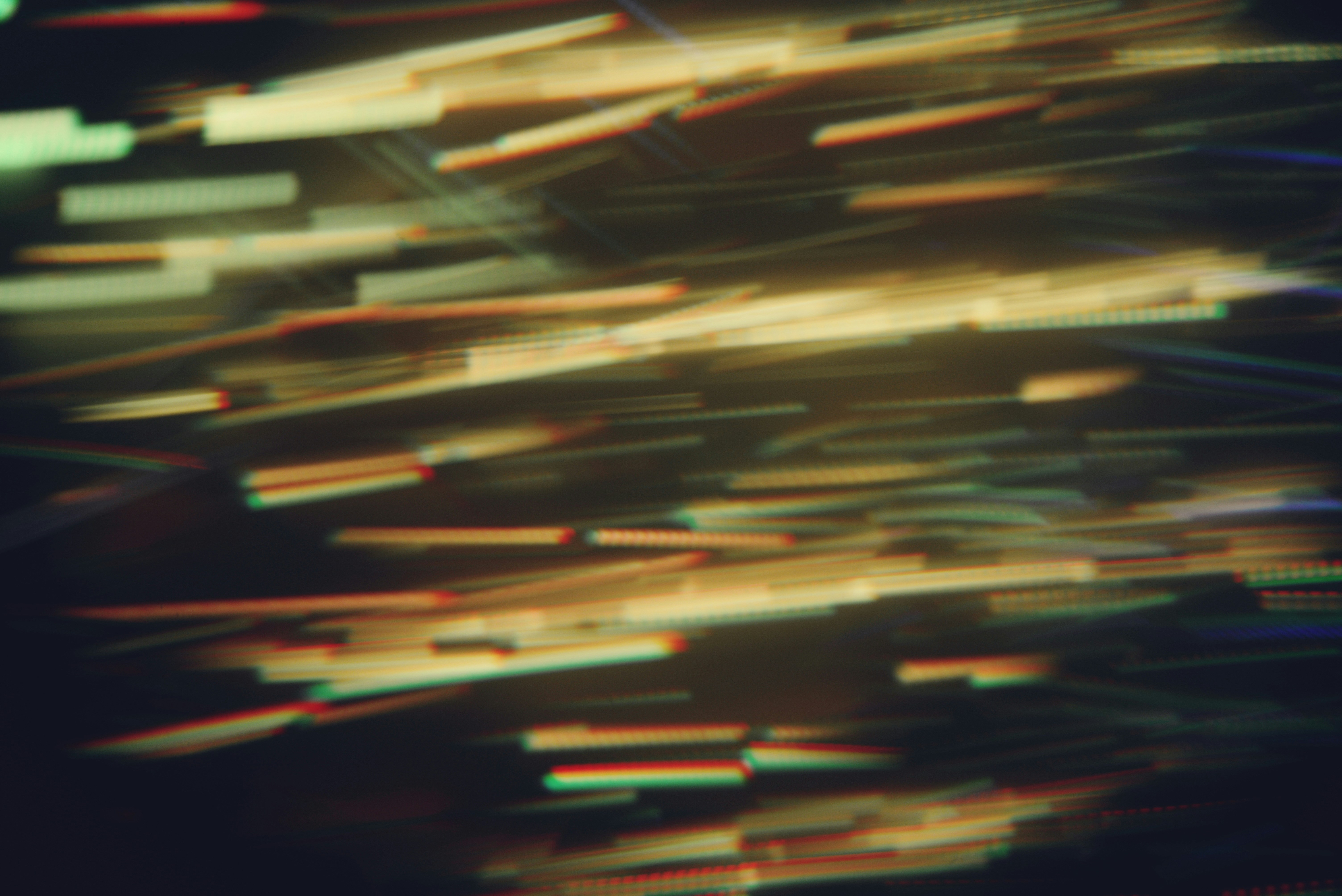 Abstract streaks of light with a dark background