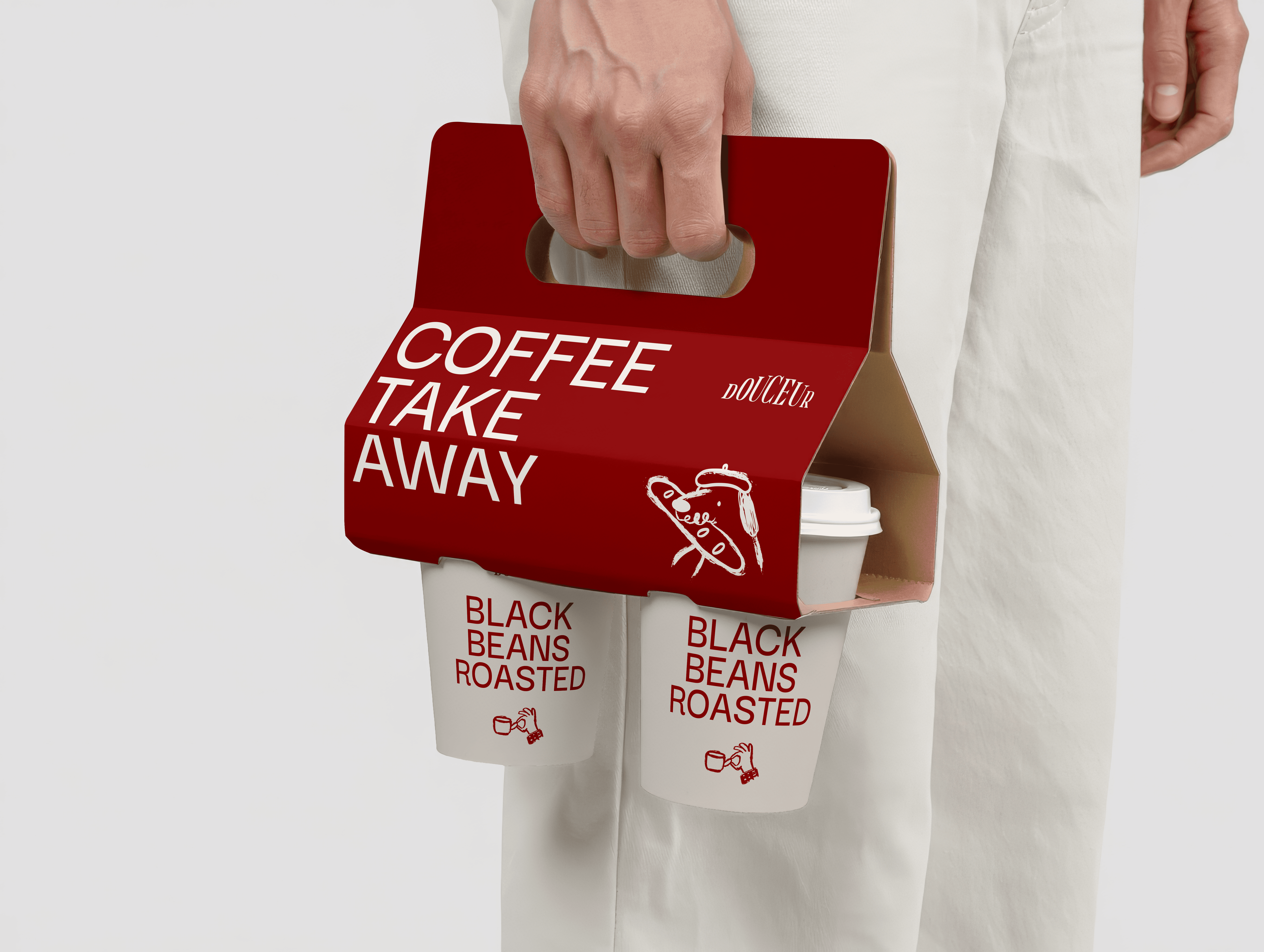 Pastel ice cream packaging design with retro typography on pink background