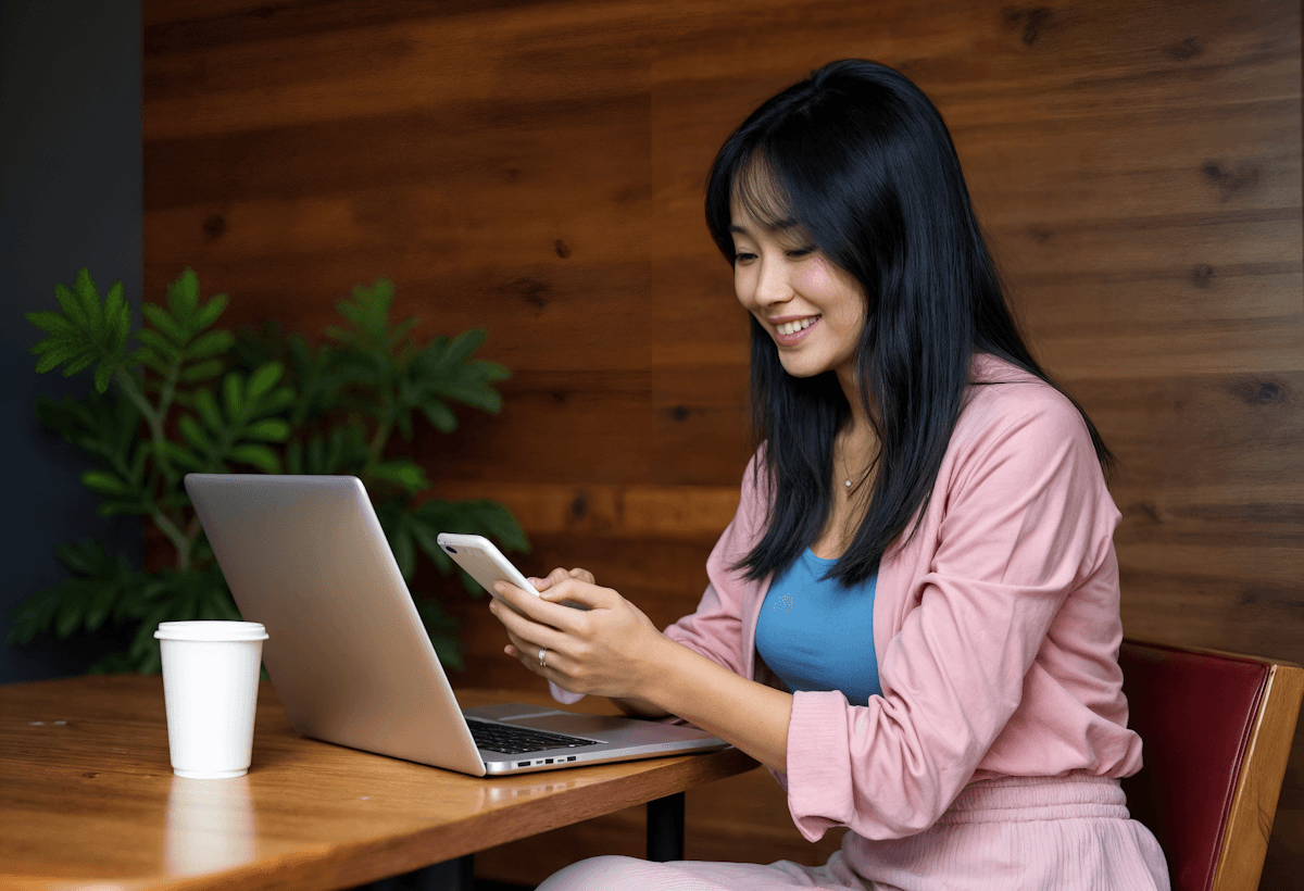 2 people looking at laptop