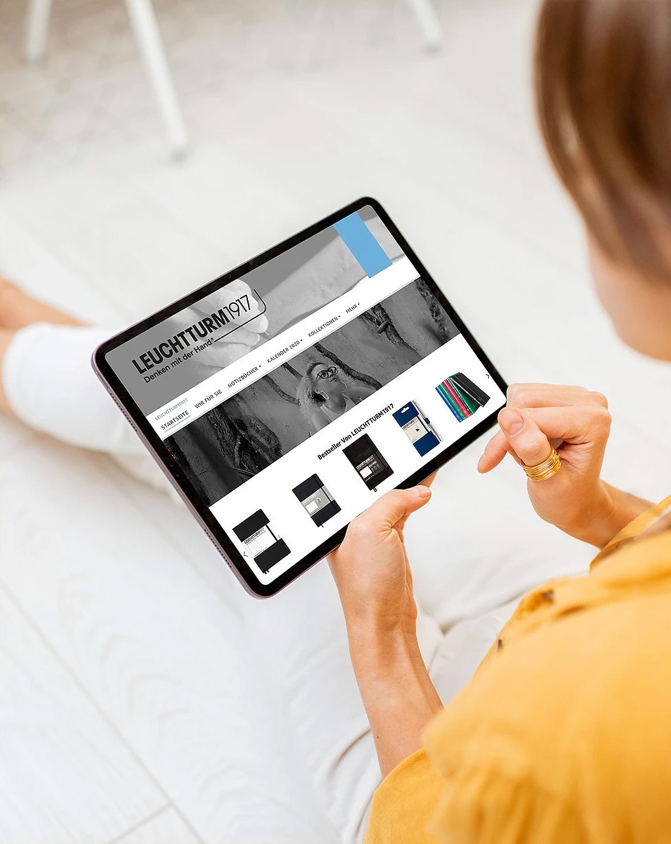 iPad mit der Amazon-Storefront von Leuchtturm1917.