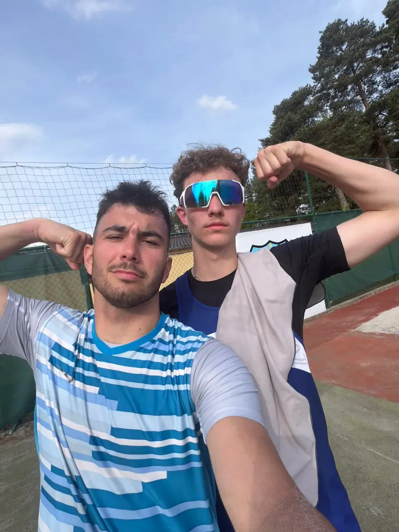 Šimon Bambas a Tobiáš Nový ukazující formu před zápasem na letním poháru v Benešově.