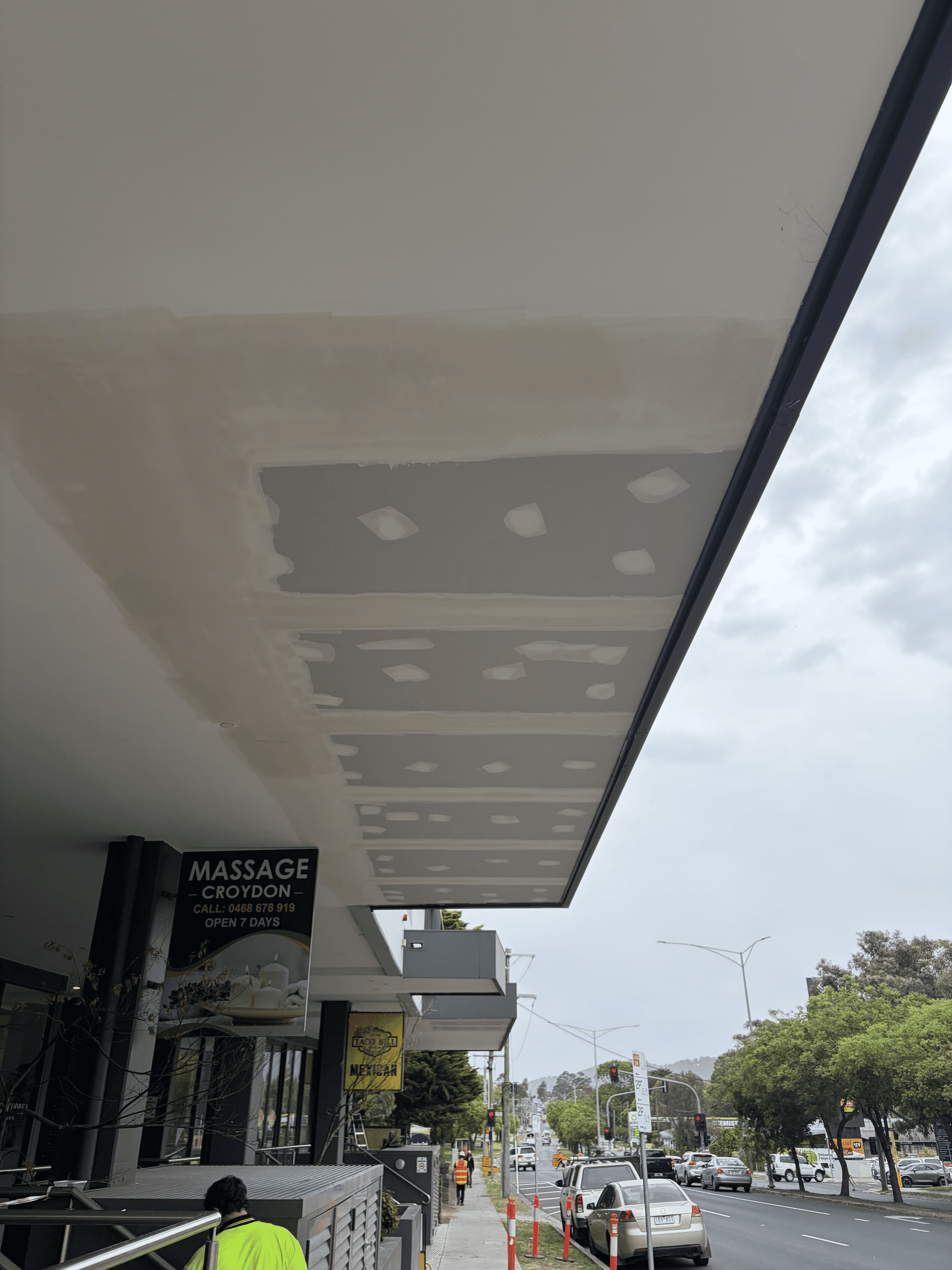 AFTER photo: finished ceiling