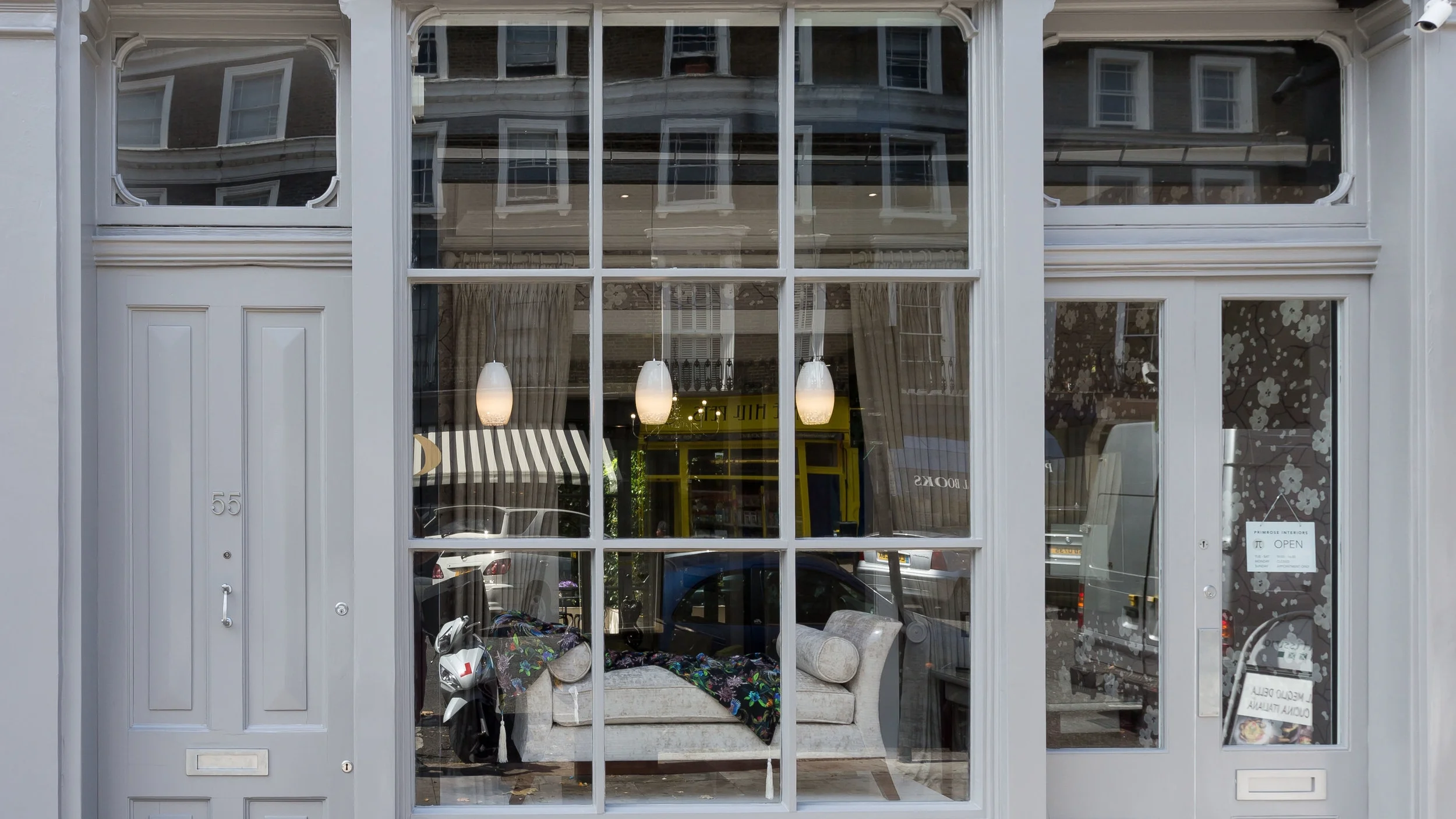 Contact section image featuring a modern interior design space.