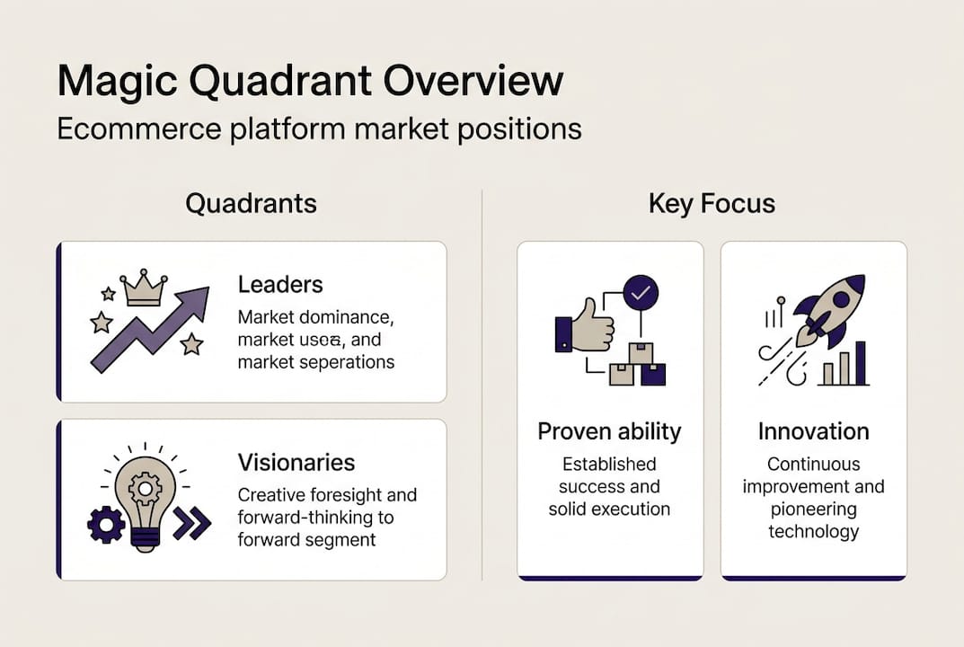Infographic explaining Magic Quadrant positions