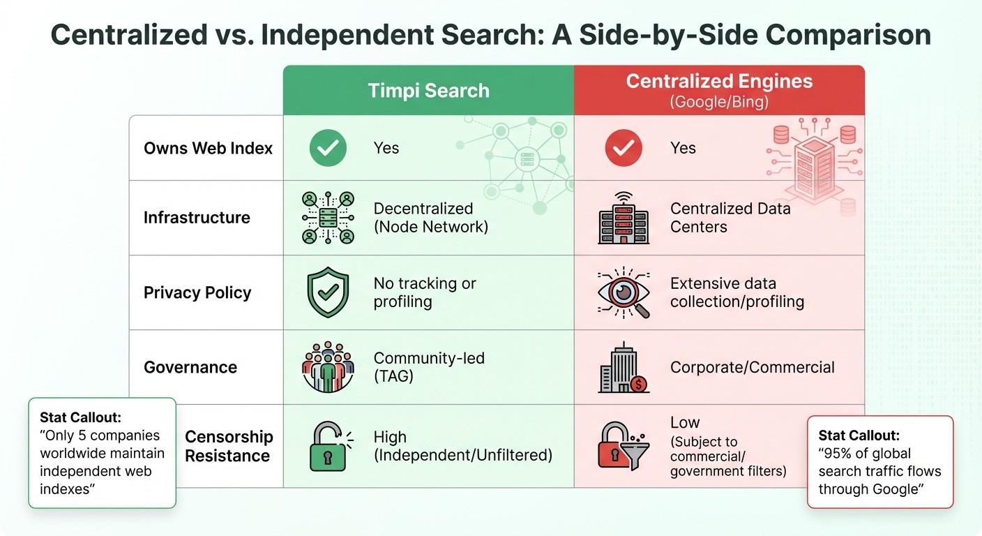 Centralized vs Independent Search Engines: Key Differences