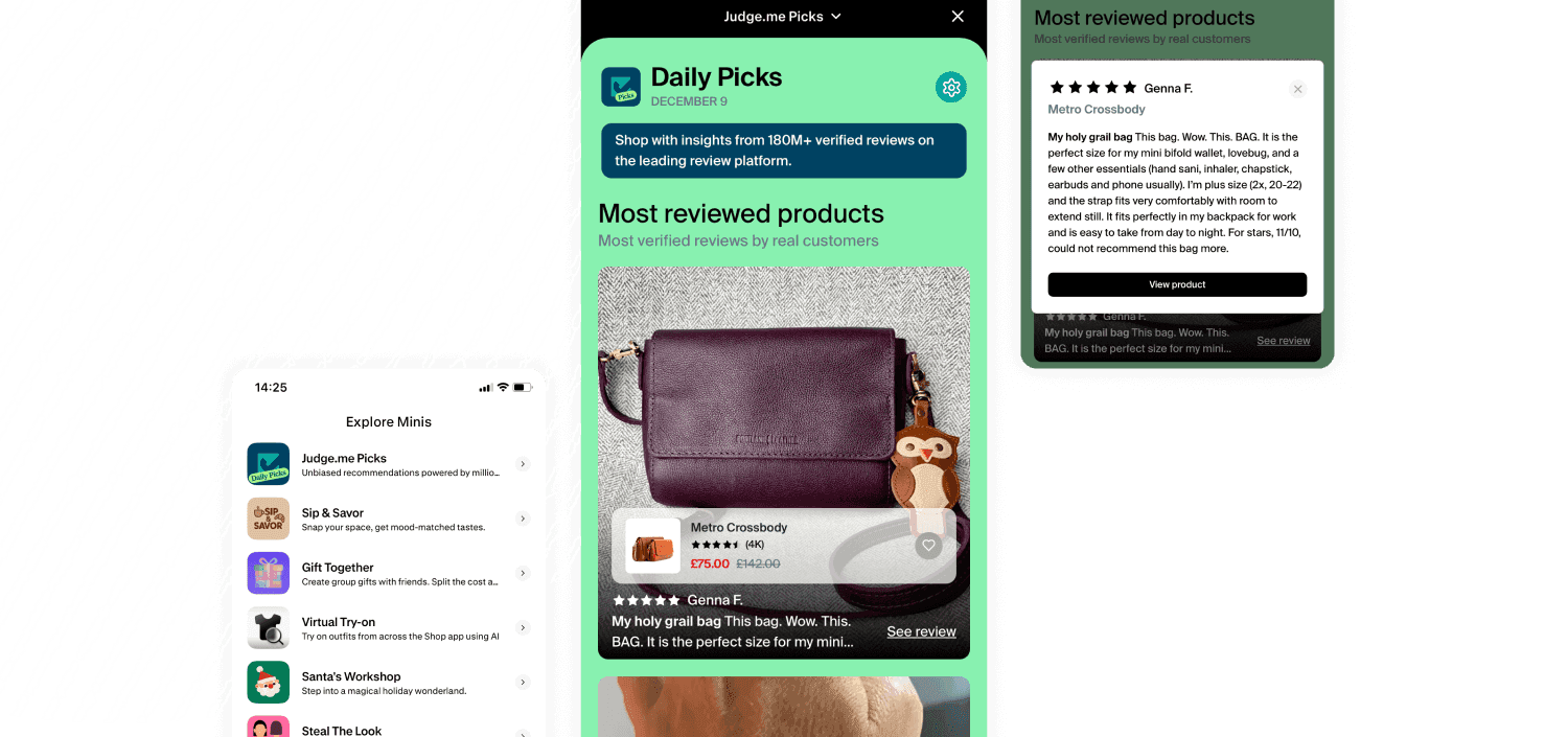 judgem picks on shop mini