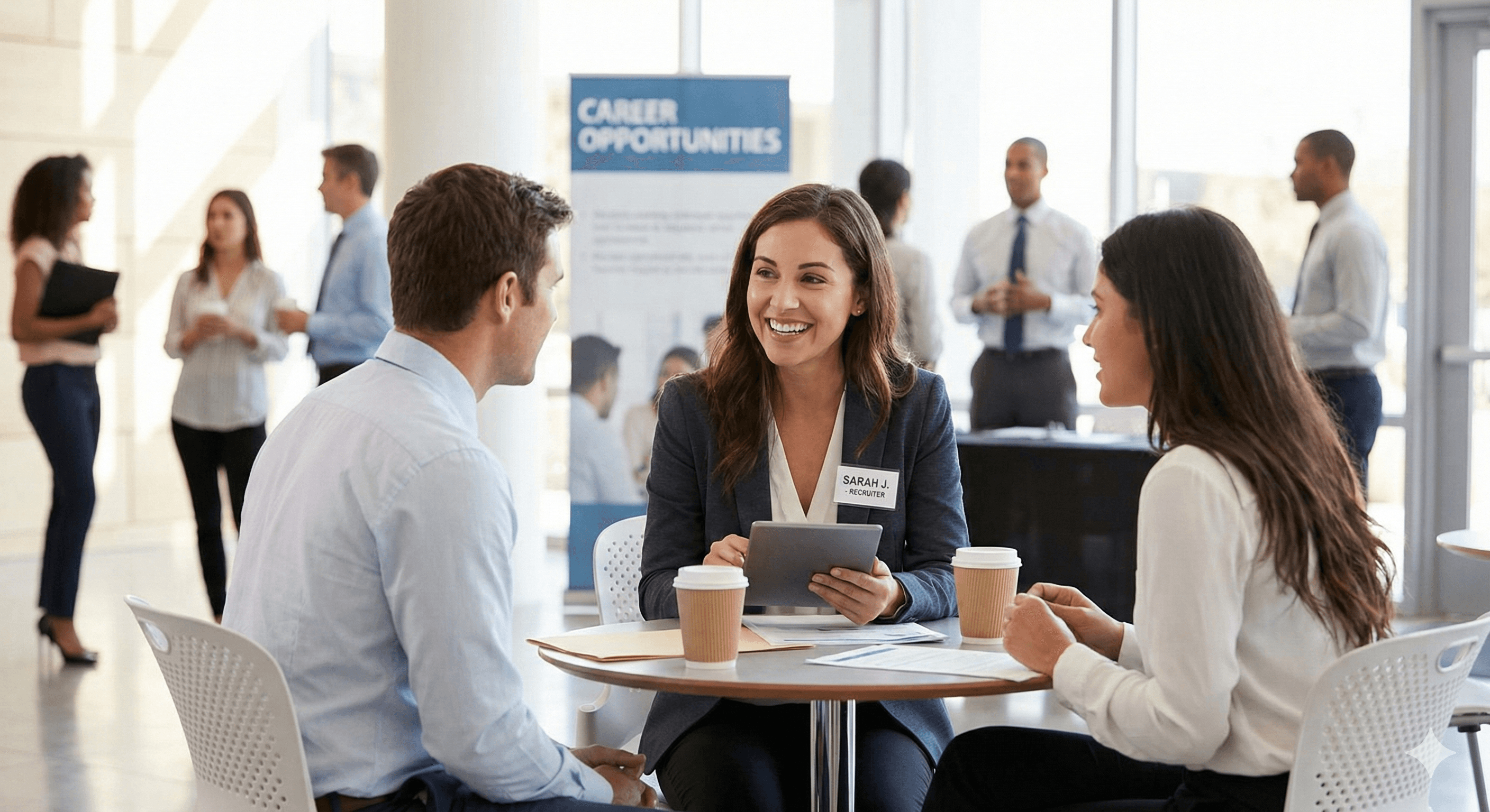 recruiter in gesprek