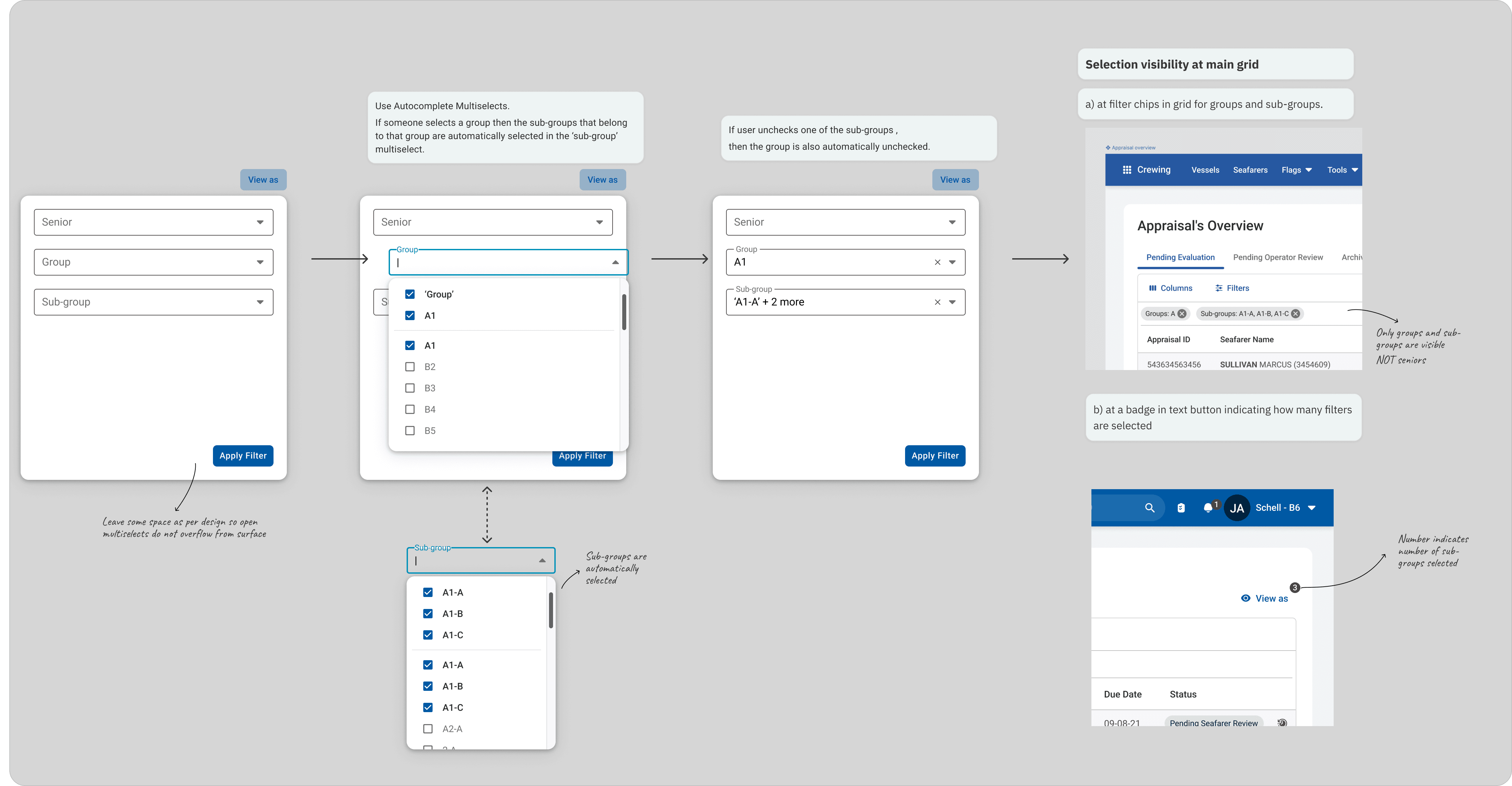 View as was one of the most complex problems we had to solve with backend carefully selecting when to fetch info and allow full flexibility for users