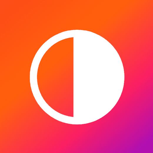 White lightning bolt icon on an orange, pink, and purple gradient background.