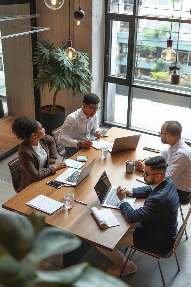 A cell phone sitting on top of a wooden table next to a keyboard
