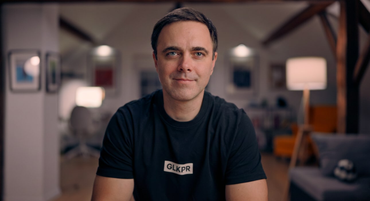 Copywriter sitting at a desk