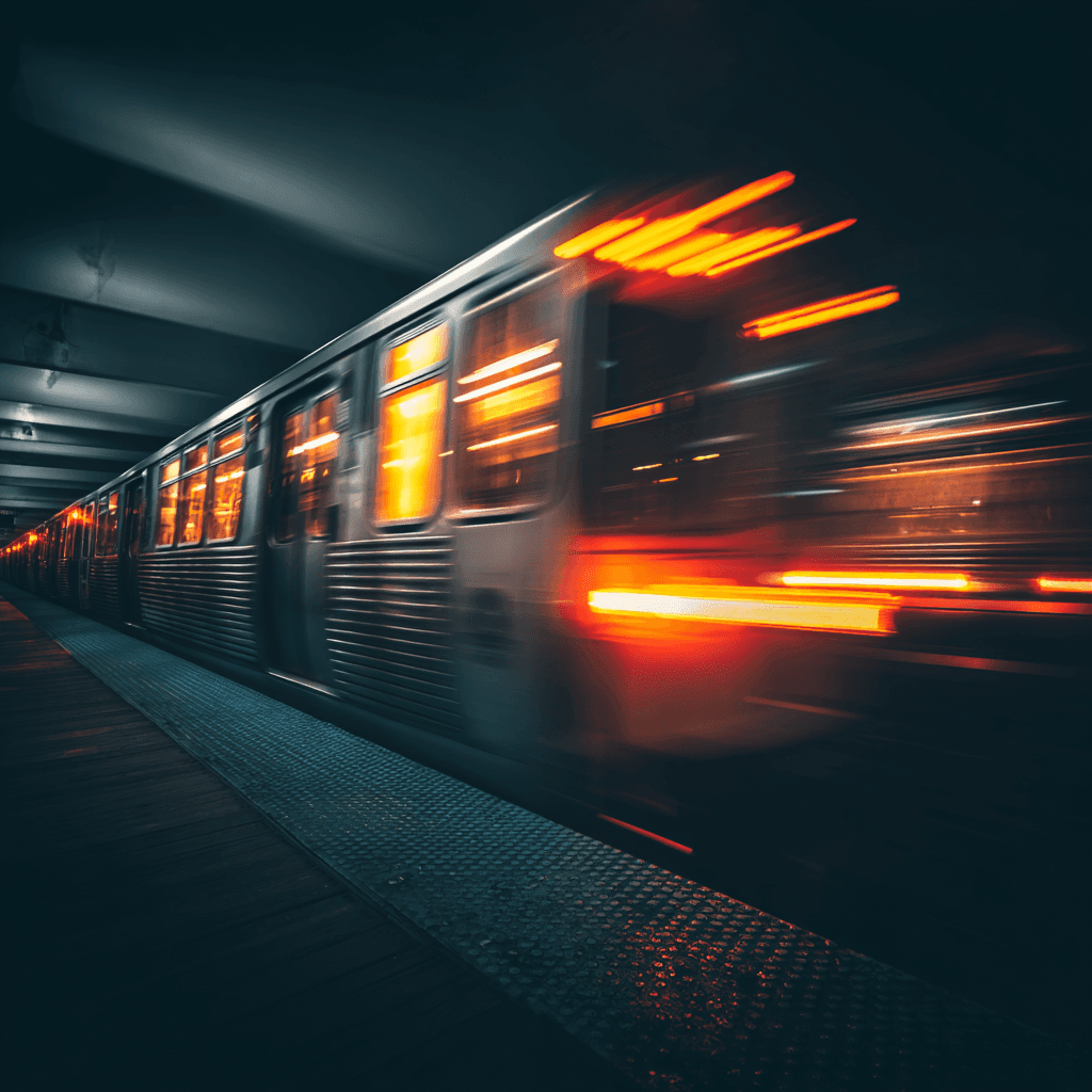 l train motion Apple Watch collection header image featuring stylized colors and artwork.