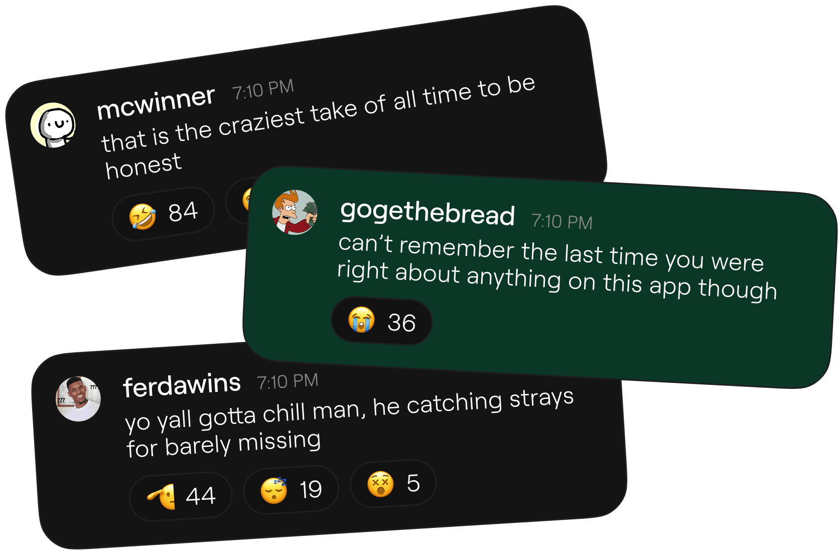 SmackTok in-app chat where fans talk smack and debate picks